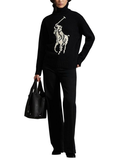 dolcevita donna nero big pony Ralph Lauren | 211978329002